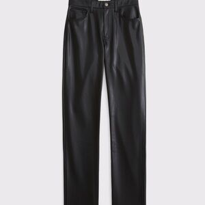 Abercrombie 90s straight vegan leather pant